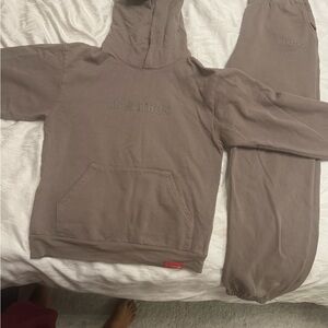 The Marathon Clothing Taupe Hoodie and Joggers Set